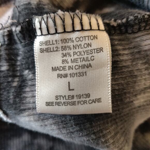 VTG Charlotte Russe Tie Dyed Tank Top Women's L Black Gray Y2K Ribbed Racer Back - Picture 8 of 12